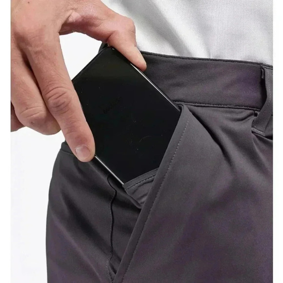 RHONE Slim Fit Flat Front Commuter Stretch Pants - Picture 3 of 5